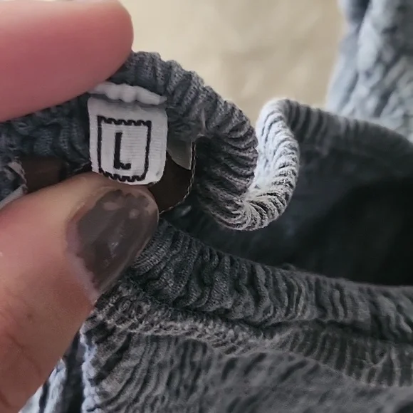 COPY - Dusty blue cotton natural dress size Large - Picture 5 of 6